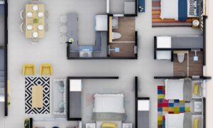 PLANTA TRES DORMITORIOS